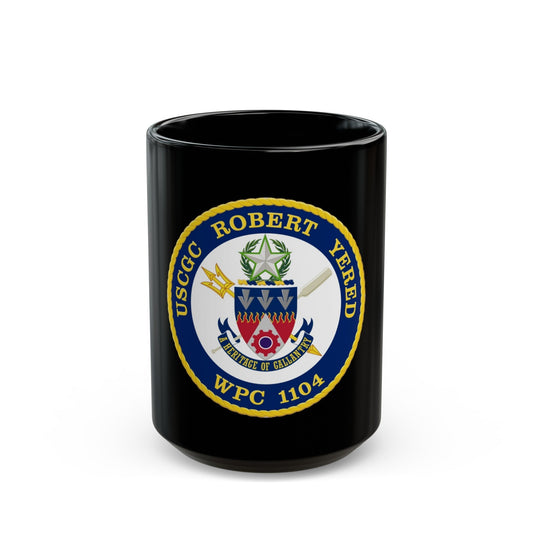 USCGC Robert Yered WPC 1104 1 (U.S. Coast Guard) Black Coffee Mug-15oz-The Sticker Space