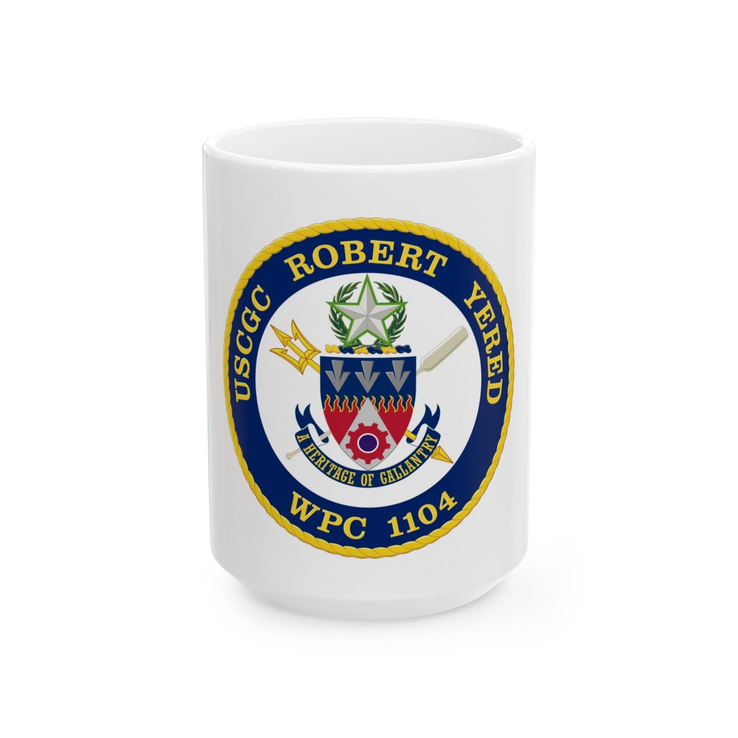 USCGC Robert Yered WPC 1104 1 (U.S. Coast Guard) White Coffee Mug-15oz-The Sticker Space