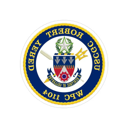 USCGC Robert Yered WPC 1104 1 (U.S. Coast Guard) REVERSE PRINT Transparent Die-Cut STICKER 2 Inch Die-Cut Transparent - The Sticker Space