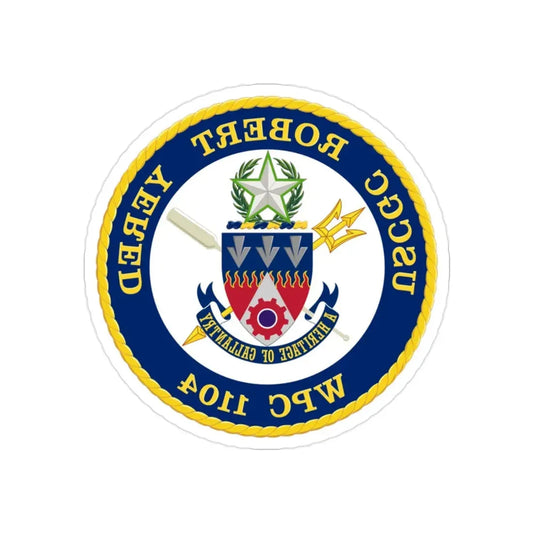 USCGC Robert Yered WPC 1104 1 (U.S. Coast Guard) REVERSE PRINT Transparent Die-Cut STICKER 2 Inch Die-Cut Transparent - The Sticker Space