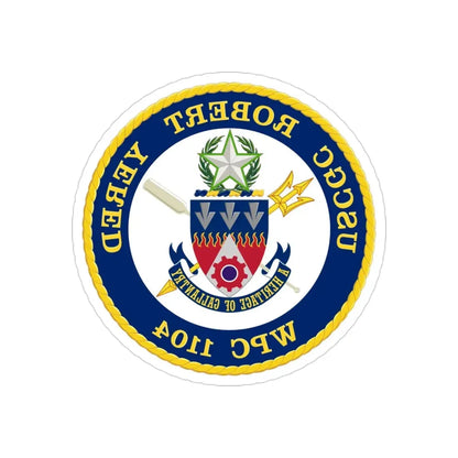 USCGC Robert Yered WPC 1104 1 (U.S. Coast Guard) REVERSE PRINT Transparent Die-Cut STICKER 3 Inch Die-Cut Transparent - The Sticker Space