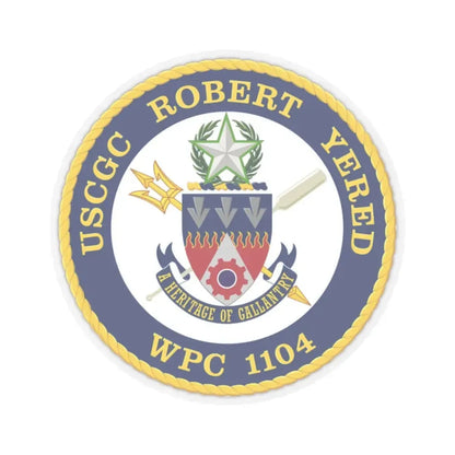 USCGC Robert Yered WPC 1104 1 (U.S. Coast Guard) STICKER Vinyl Kiss-Cut Decal 2 Inch Transparent - The Sticker Space