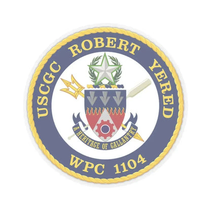 USCGC Robert Yered WPC 1104 1 (U.S. Coast Guard) STICKER Vinyl Kiss-Cut Decal 2 Inch Transparent - The Sticker Space