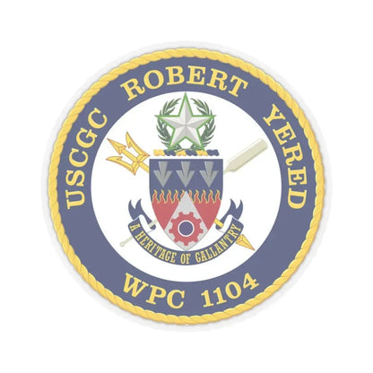 USCGC Robert Yered WPC 1104 1 (U.S. Coast Guard) STICKER Vinyl Kiss-Cut Decal 3 Inch Transparent - The Sticker Space
