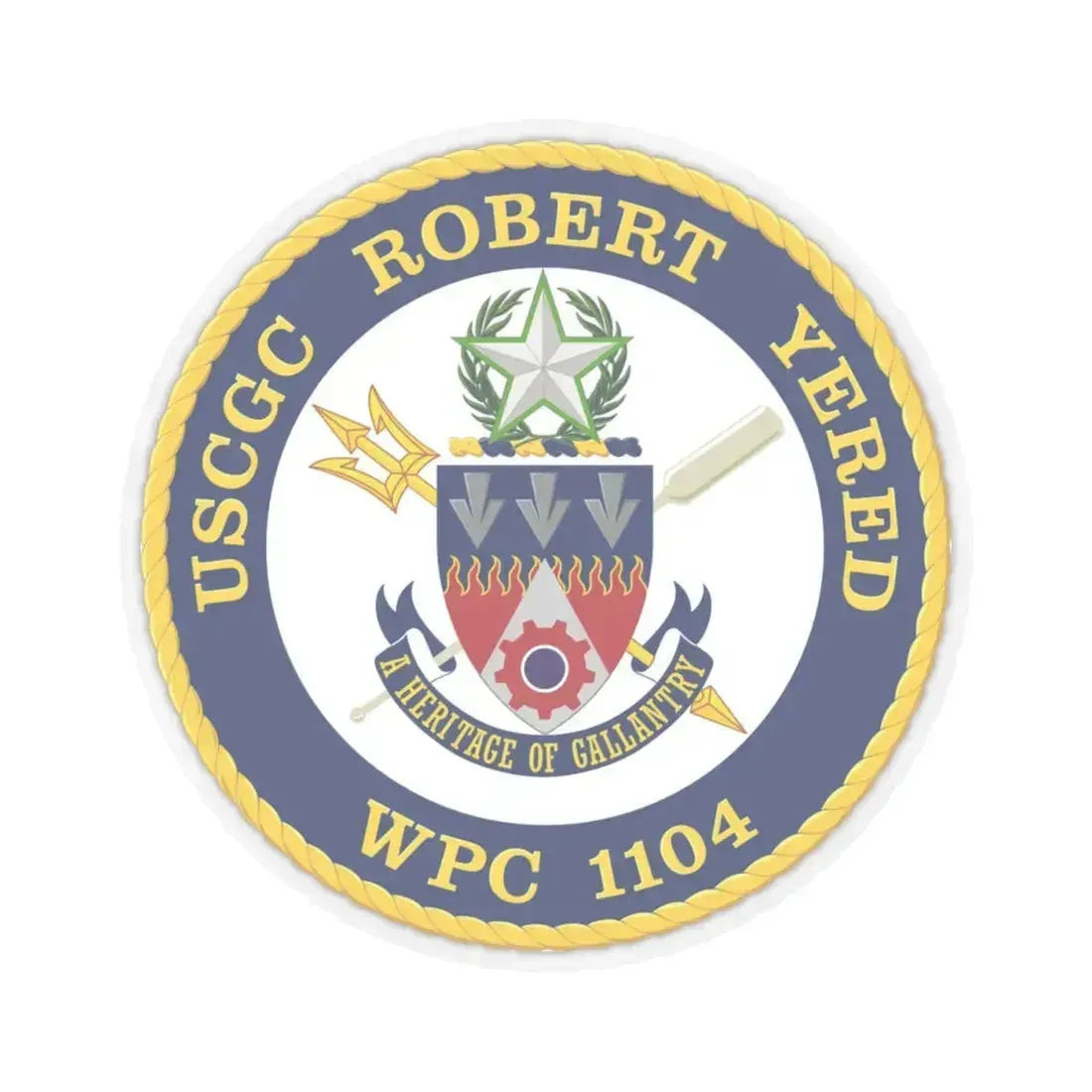 USCGC Robert Yered WPC 1104 1 (U.S. Coast Guard) STICKER Vinyl Kiss-Cut Decal - The Sticker Space