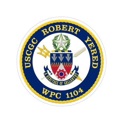 USCGC Robert Yered WPC 1104 1 (U.S. Coast Guard) Transparent STICKER Die-Cut Vinyl Decal 6 Inch - The Sticker Space