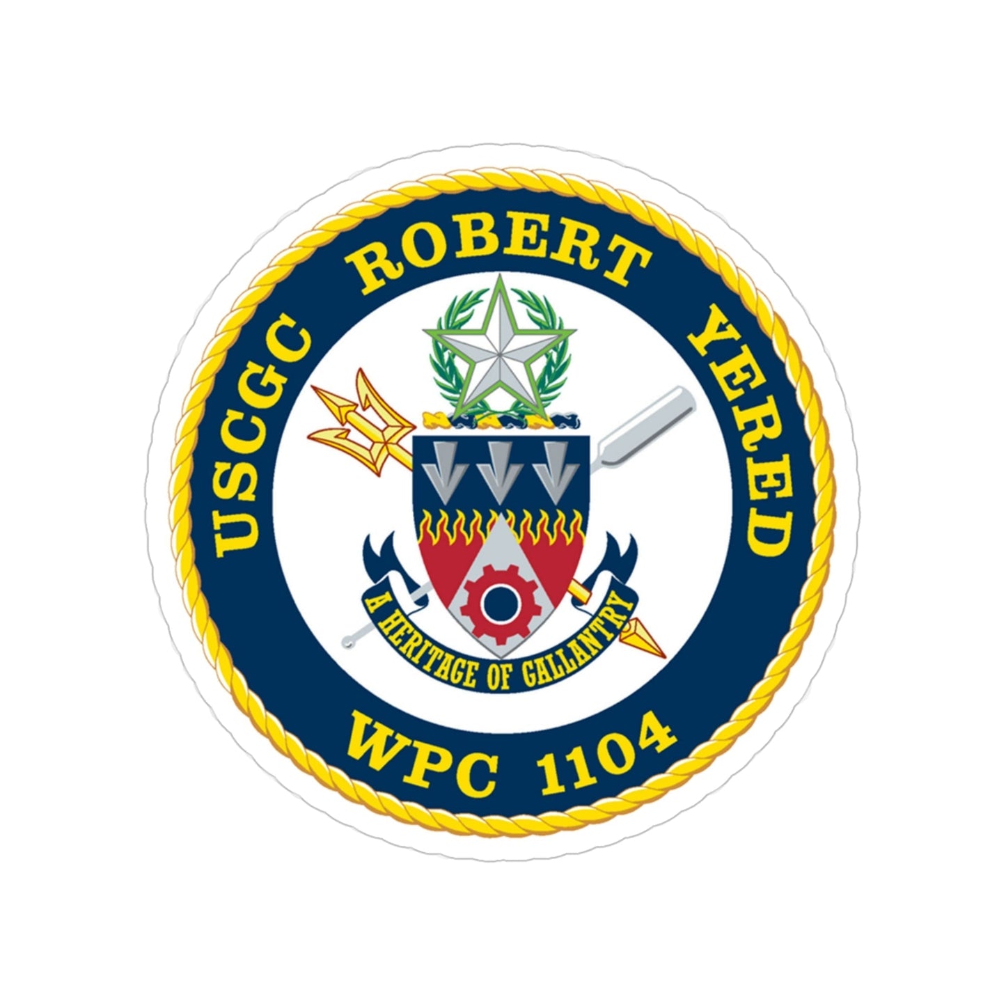 USCGC ROBERT YERED WPC 1104 (U.S. Coast Guard) Transparent STICKER Die-Cut Vinyl Decal-5 Inch-The Sticker Space