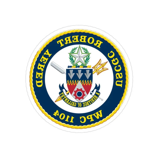USCGC ROBERT YERED WPC 1104 (U.S. Coast Guard) REVERSE PRINT Transparent Die-Cut STICKER 2 Inch Die-Cut Transparent - The Sticker Space