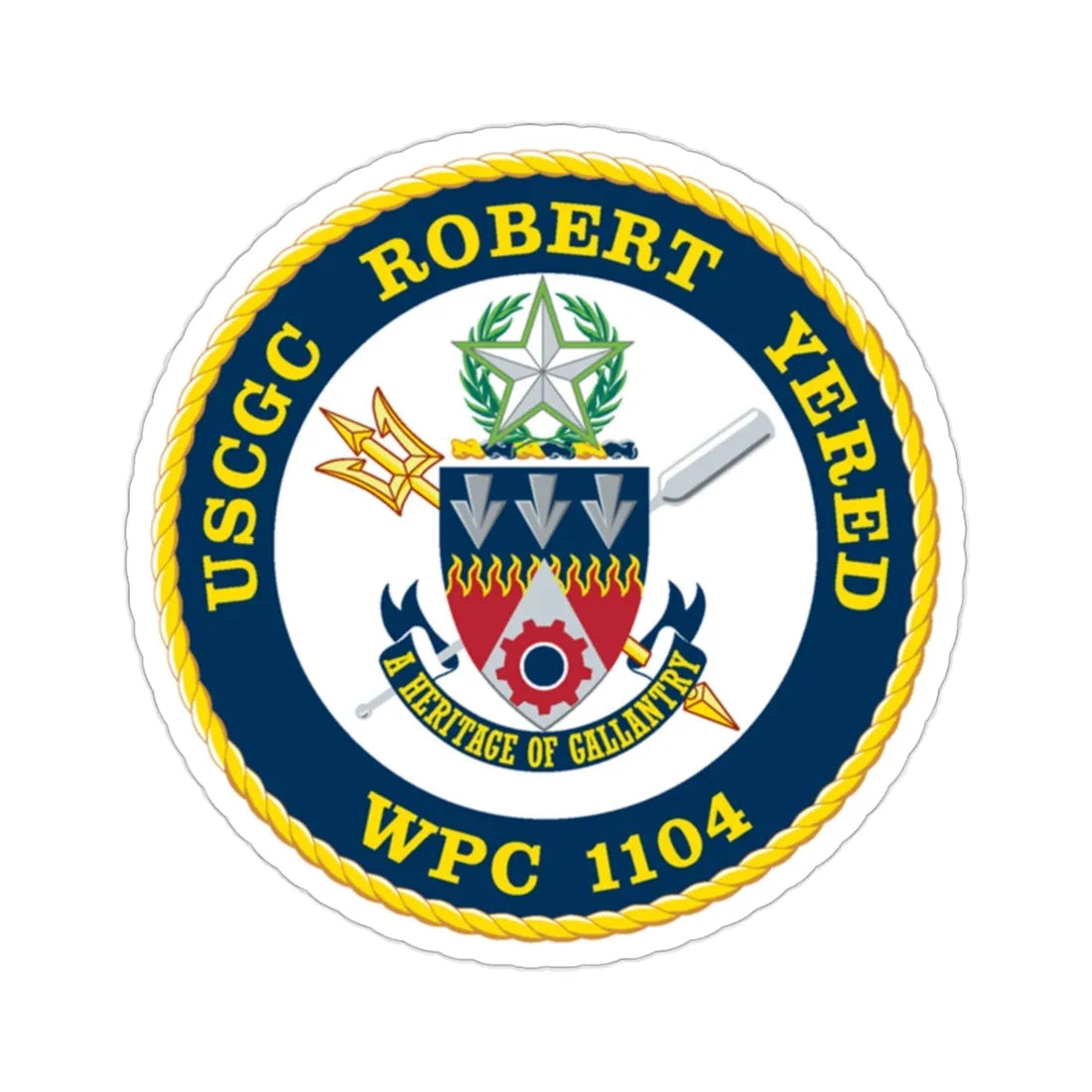 USCGC ROBERT YERED WPC 1104 (U.S. Coast Guard) STICKER Vinyl Die-Cut Decal 2 Inch - The Sticker Space