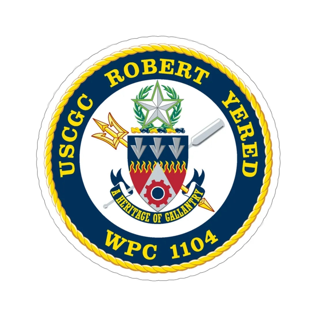 USCGC ROBERT YERED WPC 1104 (U.S. Coast Guard) STICKER Vinyl Die-Cut Decal 4 Inch - The Sticker Space