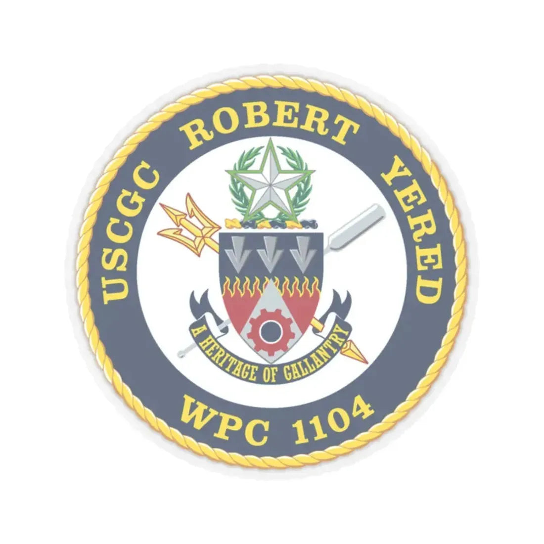 USCGC ROBERT YERED WPC 1104 (U.S. Coast Guard) STICKER Vinyl Kiss-Cut Decal 2 Inch Transparent - The Sticker Space