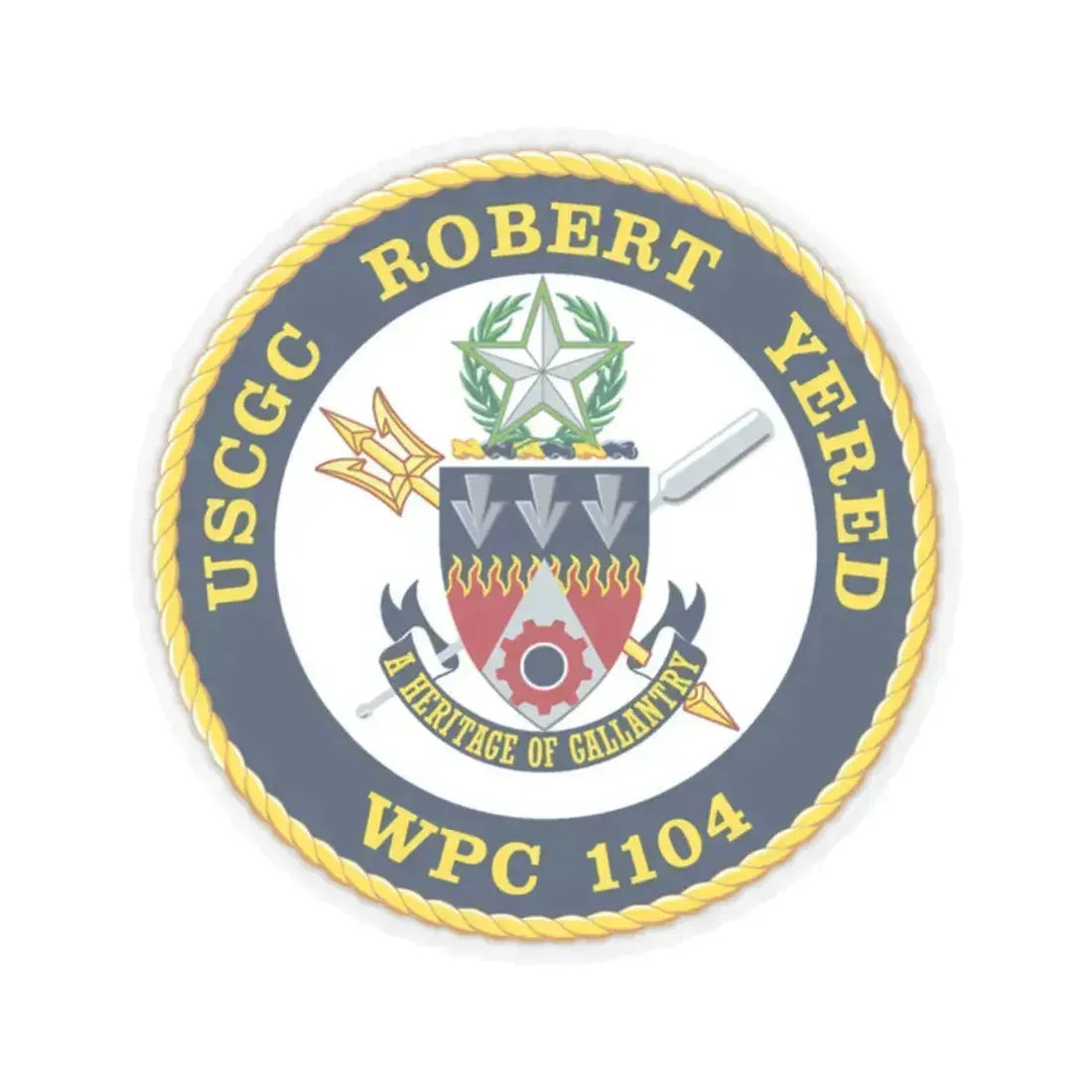 USCGC ROBERT YERED WPC 1104 (U.S. Coast Guard) STICKER Vinyl Kiss-Cut Decal 2 Inch Transparent - The Sticker Space
