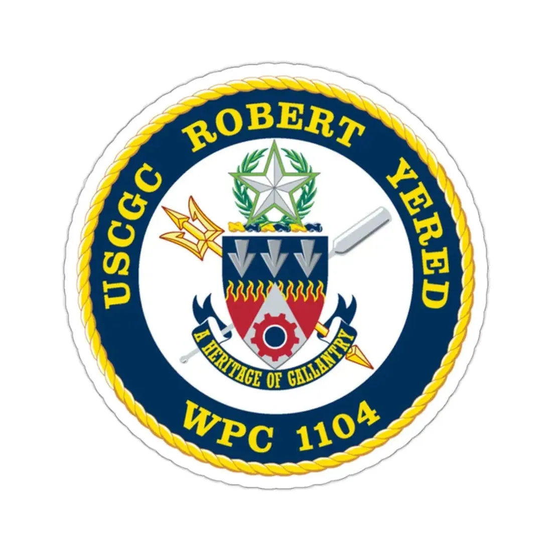 USCGC ROBERT YERED WPC 1104 (U.S. Coast Guard) STICKER Vinyl Kiss-Cut Decal 2 Inch White - The Sticker Space