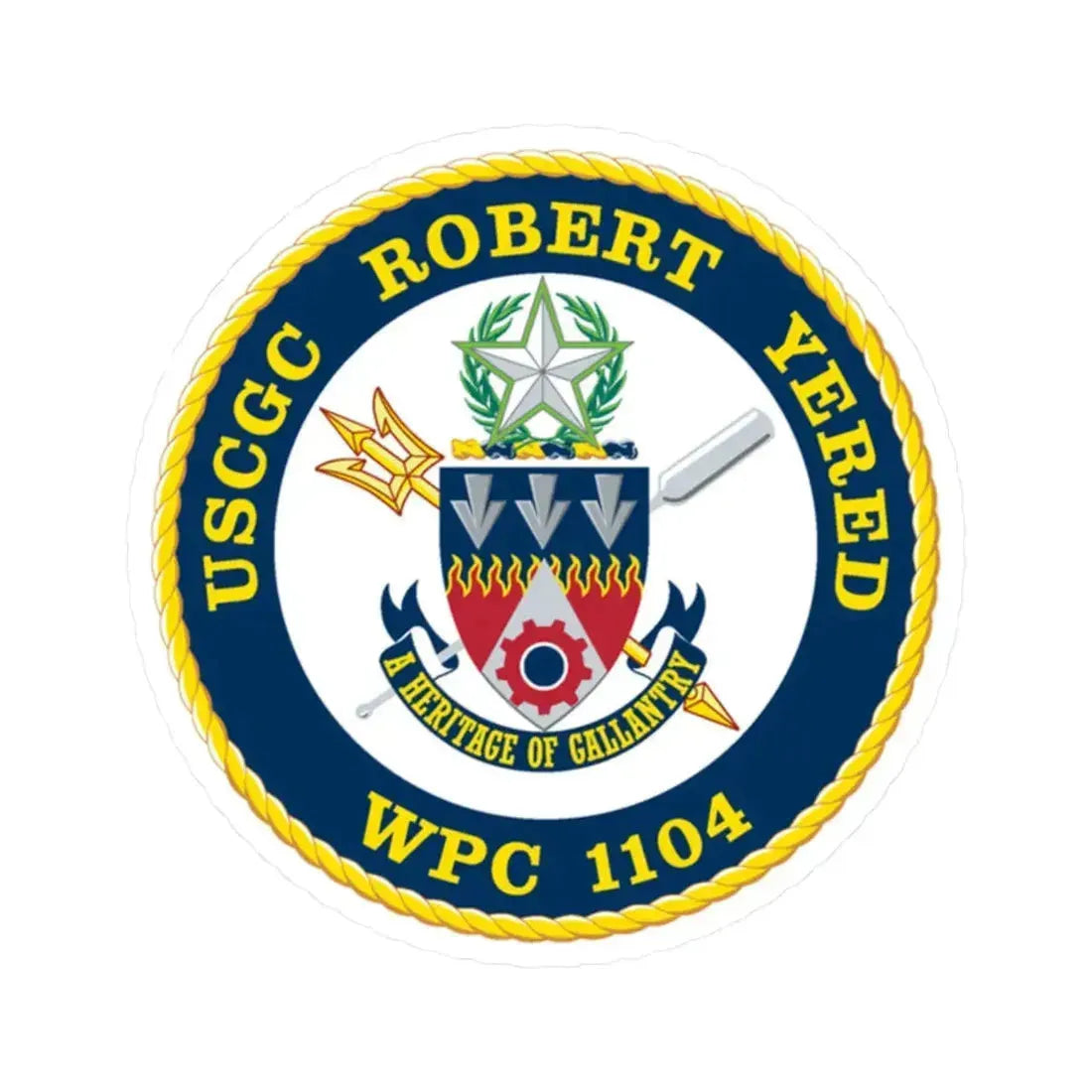 USCGC ROBERT YERED WPC 1104 (U.S. Coast Guard) STICKER Vinyl Kiss-Cut Decal 2 Inch White - The Sticker Space