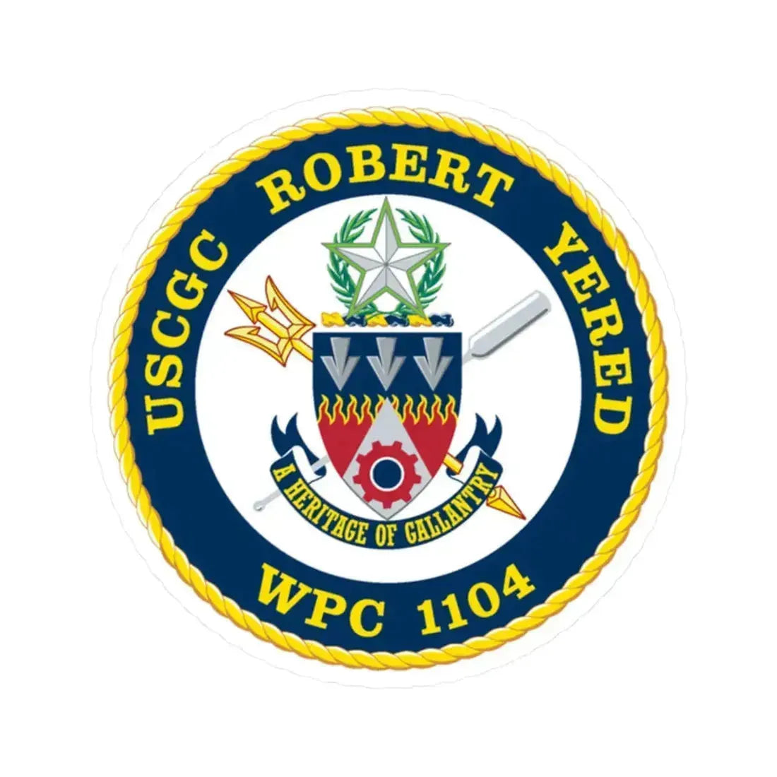 USCGC ROBERT YERED WPC 1104 (U.S. Coast Guard) STICKER Vinyl Kiss-Cut Decal 2 Inch White - The Sticker Space