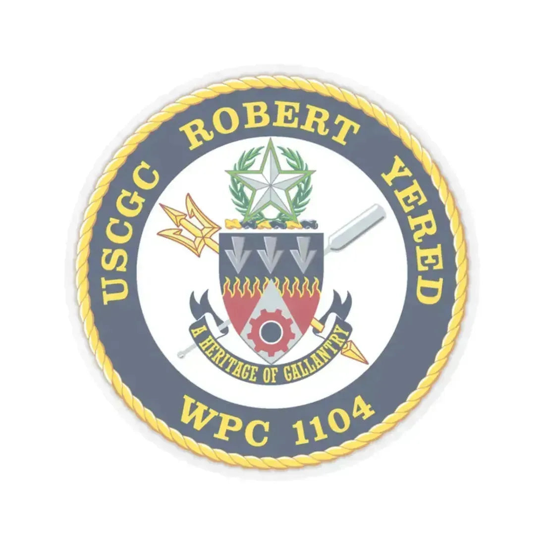 USCGC ROBERT YERED WPC 1104 (U.S. Coast Guard) STICKER Vinyl Kiss-Cut Decal 3 Inch Transparent - The Sticker Space