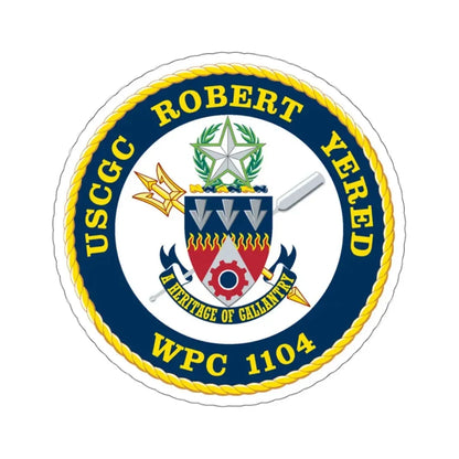 USCGC ROBERT YERED WPC 1104 (U.S. Coast Guard) STICKER Vinyl Kiss-Cut Decal 4 Inch White - The Sticker Space