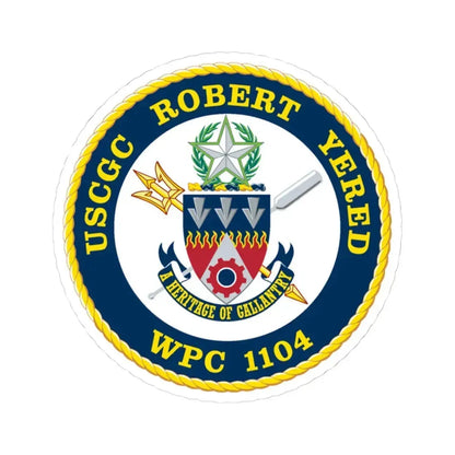 USCGC ROBERT YERED WPC 1104 (U.S. Coast Guard) STICKER Vinyl Kiss-Cut Decal 6 Inch White - The Sticker Space