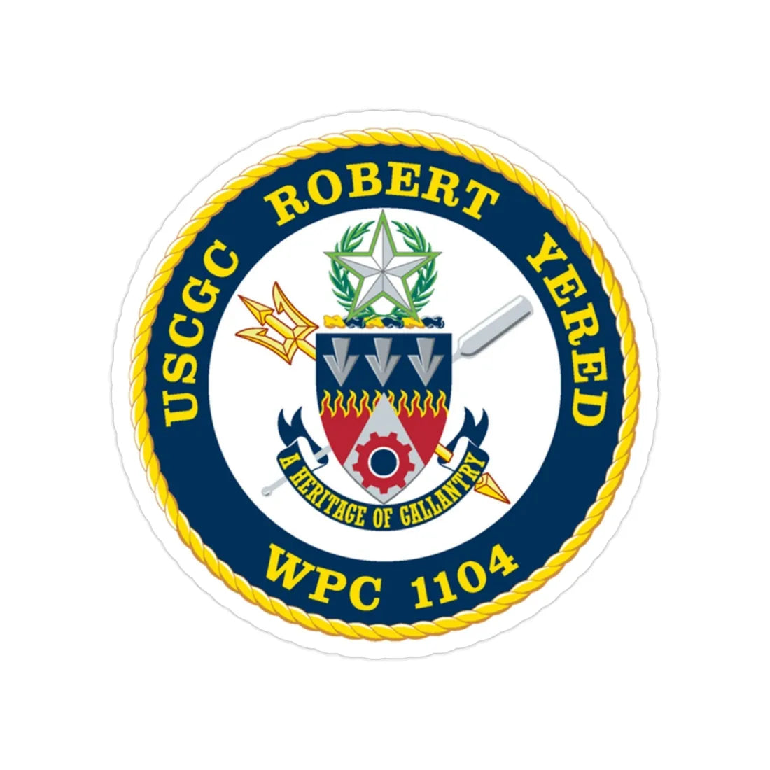 USCGC ROBERT YERED WPC 1104 (U.S. Coast Guard) Transparent STICKER Die-Cut Vinyl Decal 2 Inch - The Sticker Space