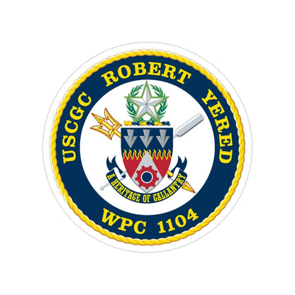 USCGC ROBERT YERED WPC 1104 (U.S. Coast Guard) Transparent STICKER Die-Cut Vinyl Decal 4 Inch - The Sticker Space