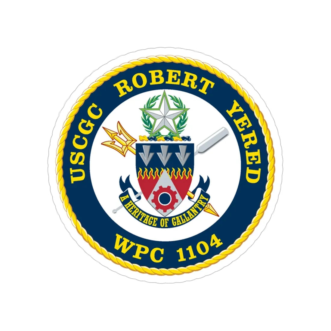 USCGC ROBERT YERED WPC 1104 (U.S. Coast Guard) Transparent STICKER Die-Cut Vinyl Decal 6 Inch - The Sticker Space