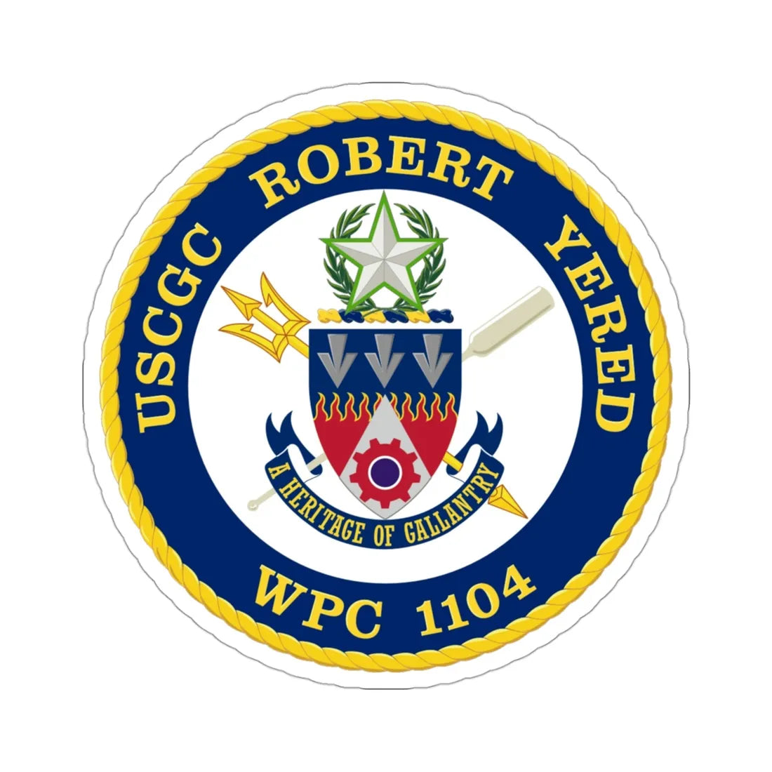 USCGC Robert Yered WPC 1104 v2 (U.S. Coast Guard) STICKER Vinyl Die-Cut Decal 3 Inch - The Sticker Space