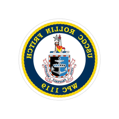USCGC Rollin Fritch WPC 1119 (U.S. Coast Guard) REVERSE PRINT Transparent Die-Cut STICKER 5 Inch Die-Cut Transparent - The Sticker Space