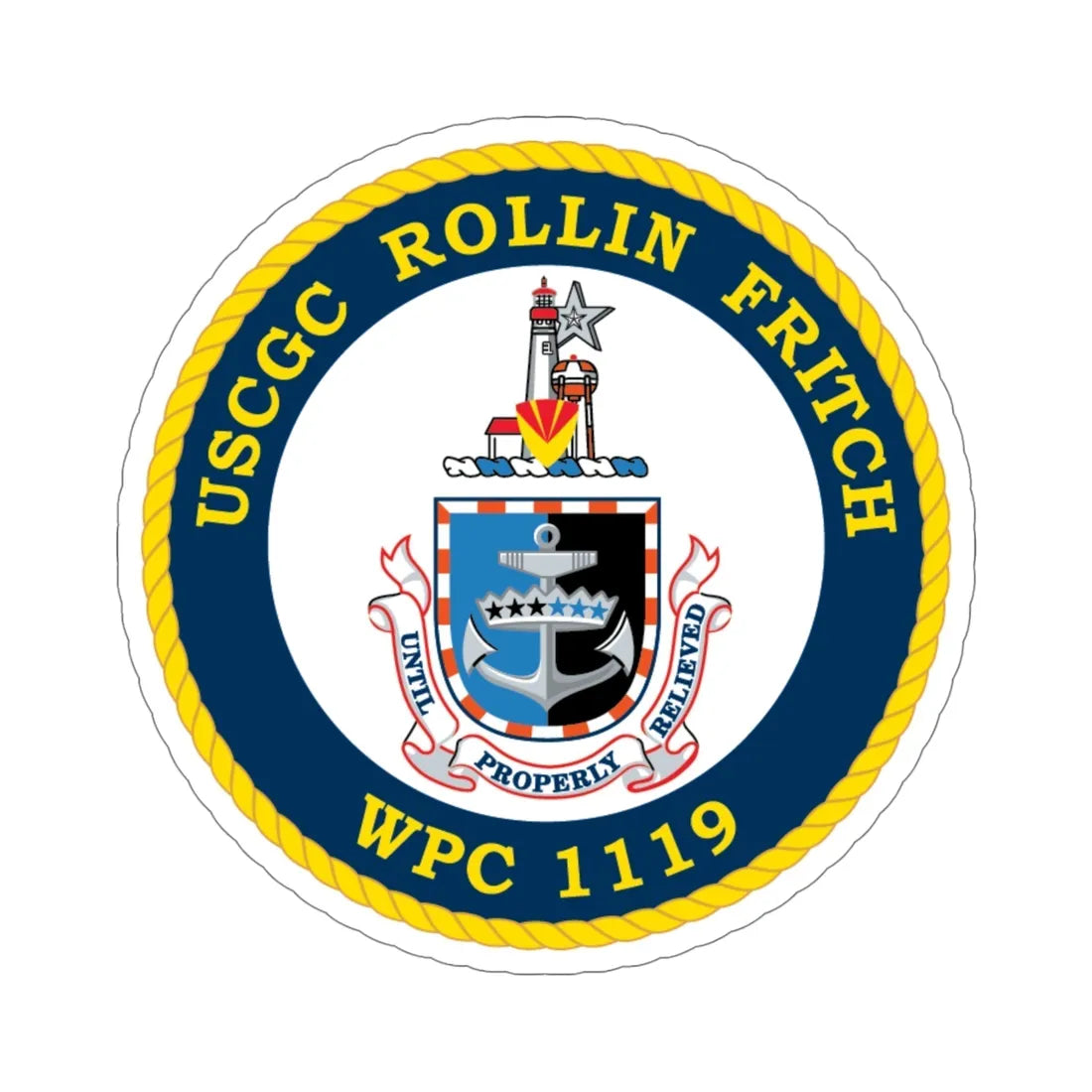 USCGC Rollin Fritch WPC 1119 (U.S. Coast Guard) STICKER Vinyl Die-Cut Decal 5 Inch - The Sticker Space