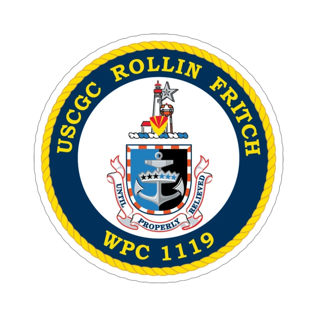 USCGC Rollin Fritch WPC 1119 (U.S. Coast Guard) STICKER Vinyl Die-Cut Decal 6 Inch - The Sticker Space