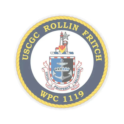 USCGC Rollin Fritch WPC 1119 (U.S. Coast Guard) STICKER Vinyl Kiss-Cut Decal 6 Inch Transparent - The Sticker Space