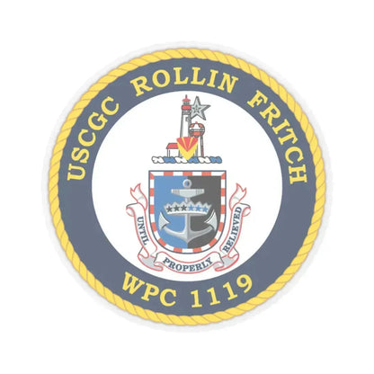 USCGC Rollin Fritch WPC 1119 (U.S. Coast Guard) STICKER Vinyl Kiss-Cut Decal 6 Inch Transparent - The Sticker Space