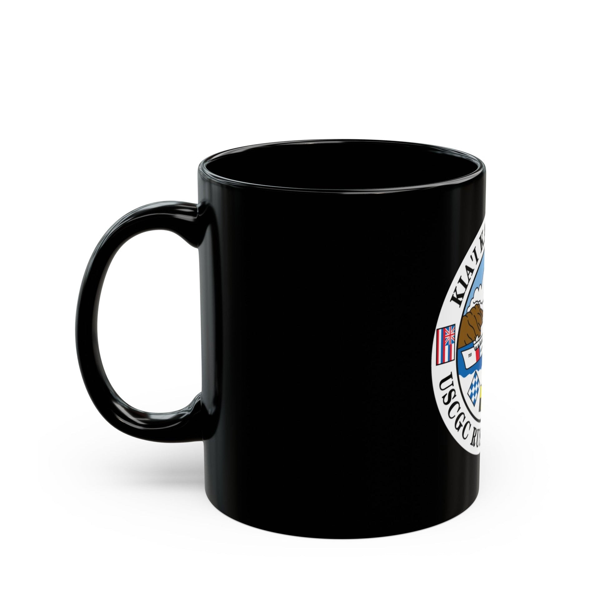 USCGC RUSH WHEC 723 (U.S. Coast Guard) Black Coffee Mug-The Sticker Space