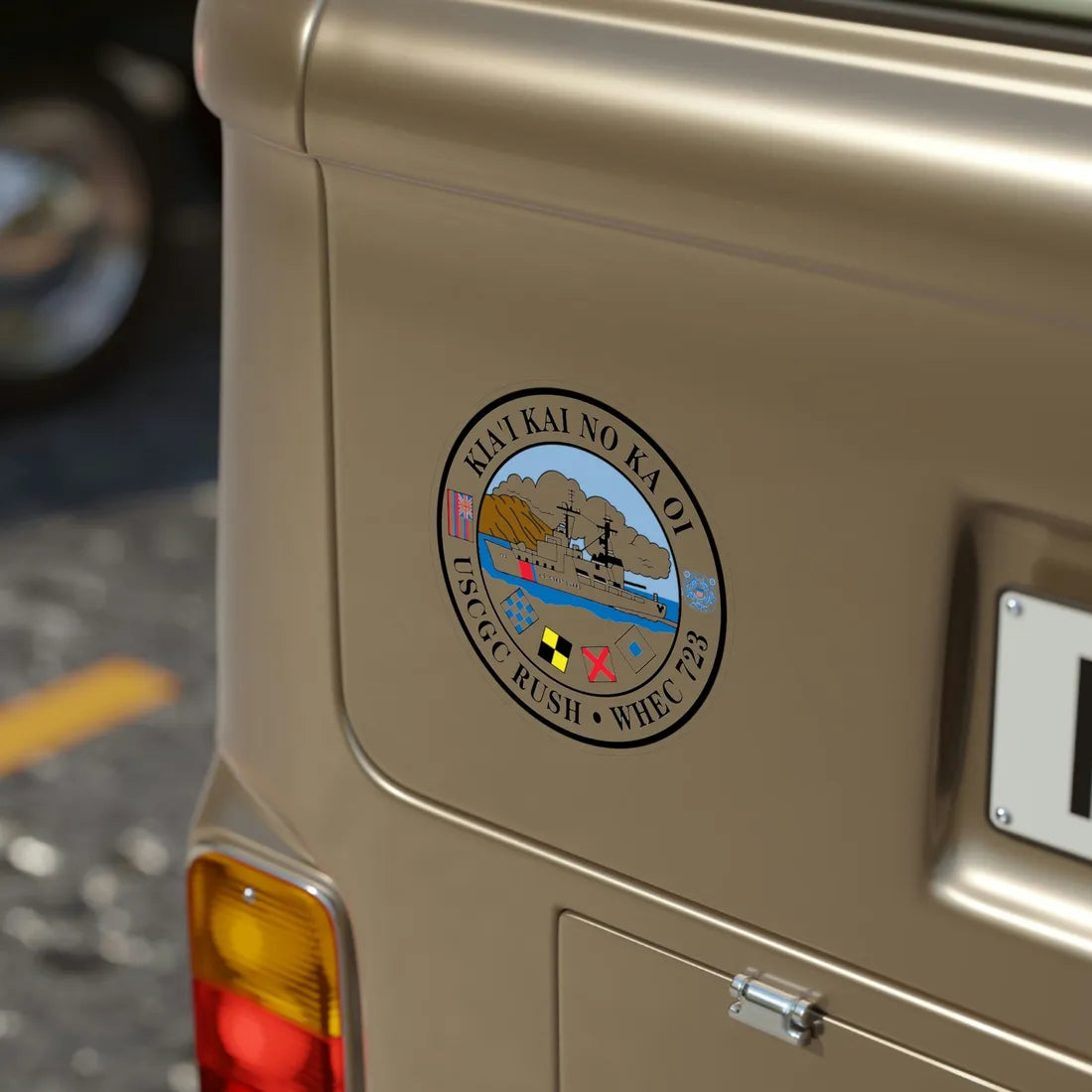 USCGC RUSH WHEC 723 (U.S. Coast Guard) Transparent STICKER Die-Cut Vinyl Decal - The Sticker Space