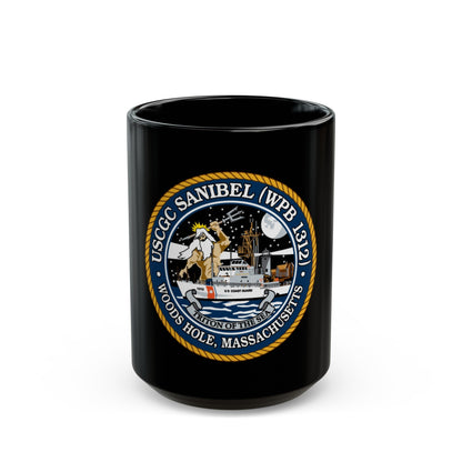 USCGC Sanibel WPB 1312 (U.S. Coast Guard) Black Coffee Mug-15oz-The Sticker Space