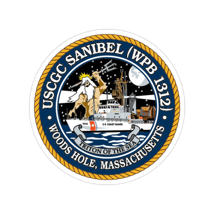 USCGC Sanibel WPB 1312 (U.S. Coast Guard) Transparent STICKER Die-Cut Vinyl Decal-5 Inch-The Sticker Space