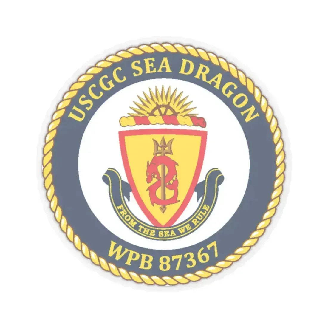 USCGC Sea Dragon WPB 87367 (U.S. Coast Guard) STICKER Vinyl Kiss-Cut Decal 2 Inch Transparent - The Sticker Space