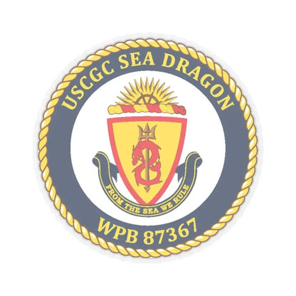 USCGC Sea Dragon WPB 87367 (U.S. Coast Guard) STICKER Vinyl Kiss-Cut Decal 3 Inch Transparent - The Sticker Space