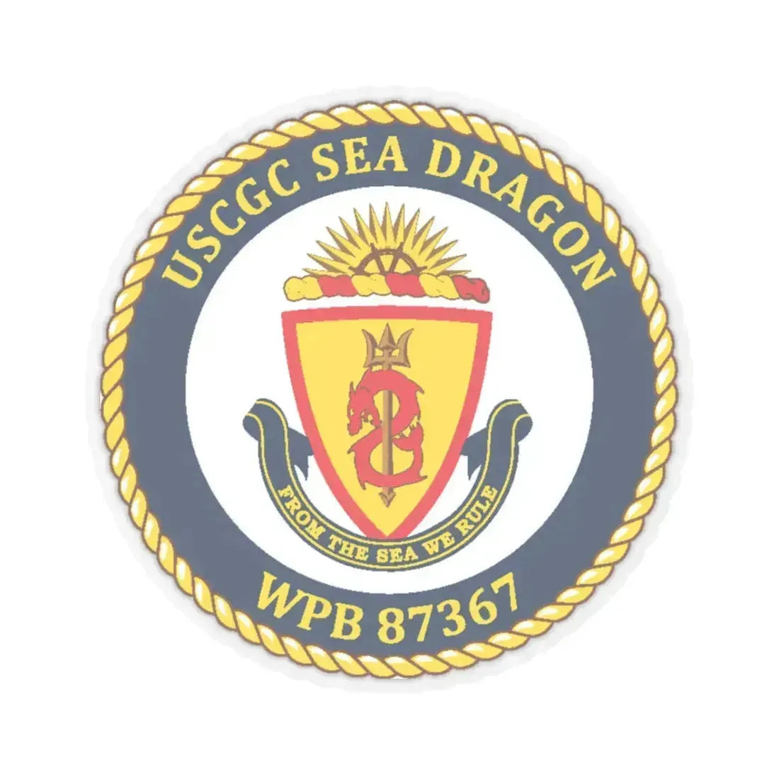 USCGC Sea Dragon WPB 87367 (U.S. Coast Guard) STICKER Vinyl Kiss-Cut Decal 3 Inch Transparent - The Sticker Space
