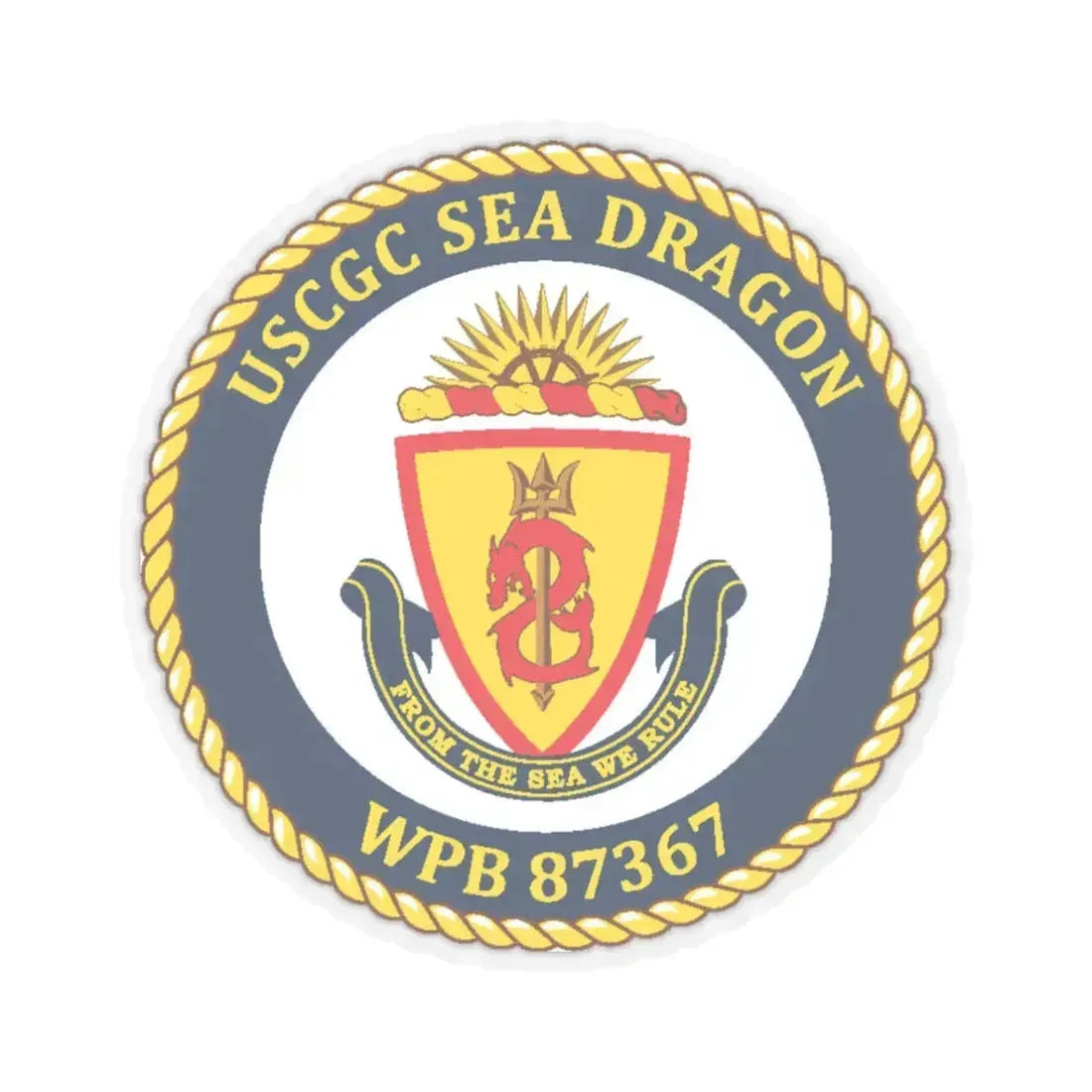USCGC Sea Dragon WPB 87367 (U.S. Coast Guard) STICKER Vinyl Kiss-Cut Decal 3 Inch Transparent - The Sticker Space