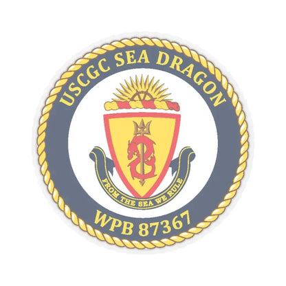 USCGC Sea Dragon WPB 87367 (U.S. Coast Guard) STICKER Vinyl Kiss-Cut Decal 4 Inch Transparent - The Sticker Space