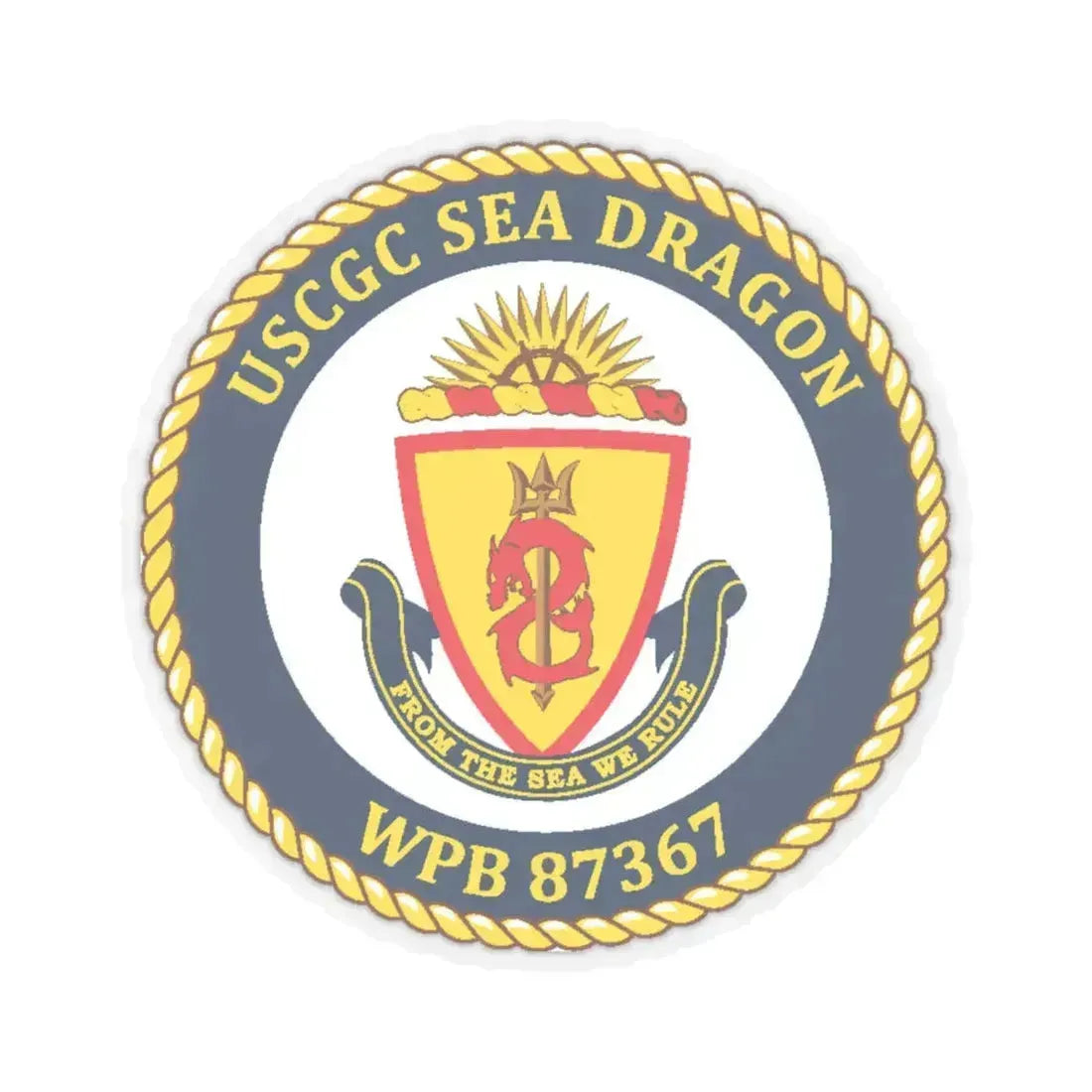 USCGC Sea Dragon WPB 87367 (U.S. Coast Guard) STICKER Vinyl Kiss-Cut Decal 6 Inch Transparent - The Sticker Space