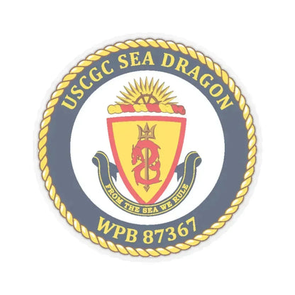 USCGC Sea Dragon WPB 87367 (U.S. Coast Guard) STICKER Vinyl Kiss-Cut Decal 6 Inch Transparent - The Sticker Space