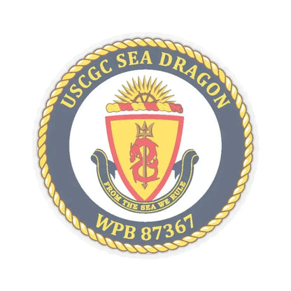 USCGC Sea Dragon WPB 87367 (U.S. Coast Guard) STICKER Vinyl Kiss-Cut Decal 6 Inch Transparent - The Sticker Space