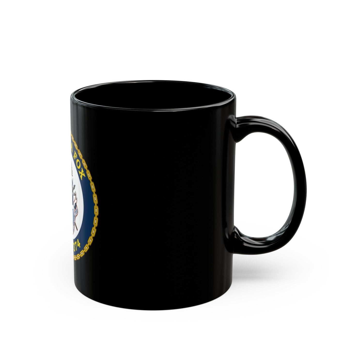 USCGC Sea Fox WPB 87374 2 (U.S. Coast Guard) Black Coffee Mug-The Sticker Space