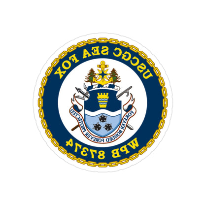 USCGC Sea Fox WPB 87374 2 (U.S. Coast Guard) REVERSE PRINT Transparent STICKER-2" × 2"-The Sticker Space