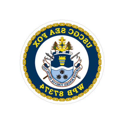 USCGC Sea Fox WPB 87374 2 (U.S. Coast Guard) REVERSE PRINT Transparent STICKER-3" × 3"-The Sticker Space