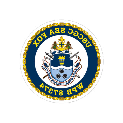 USCGC Sea Fox WPB 87374 2 (U.S. Coast Guard) REVERSE PRINT Transparent STICKER-6 Inch-The Sticker Space