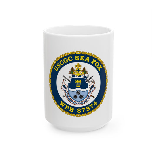 USCGC Sea Fox WPB 87374 2 (U.S. Coast Guard) White Coffee Mug-15oz-The Sticker Space