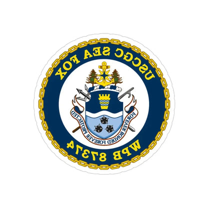USCGC Sea Fox WPB 87374 2 (U.S. Coast Guard) REVERSE PRINT Transparent Die-Cut STICKER 6 Inch Die-Cut Transparent - The Sticker Space