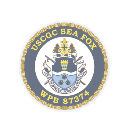 USCGC Sea Fox WPB 87374 2 (U.S. Coast Guard) STICKER Vinyl Kiss-Cut Decal 2 Inch Transparent - The Sticker Space